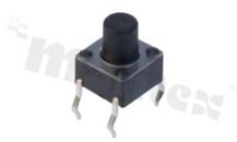 Przełącznik Tact Switch; THT; wymiary korpusu 6.0x6.0; h=9.5mm; pionowy; o sile nacisku 160gf; przycisk okrągły