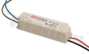 Zasilacz impulsowy; LED; 20W; 12V; 1.67A; 90-264VAC; 127-370VDC; IP67