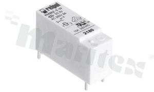 Przekaźnik elektromagnetyczny; prąd znamionowy 8A; napięcie cewki 5VDC; pojedynczy styk przełączny (1P); 8 A/24VDC; 8A/250 VAC
