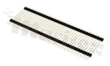 Listwa stykowa do PCB; w rastrze 2.54mm; 1x40 styków; montaż THT; męska; prosta; jednorzędowe; 2-poziomowa; 3.0/28.8/3.0mm
