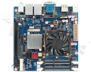 IntelCalpella Mini ITX Motherboard with Intel QM57Chipset; 1 PCIex16; 1 Mini PCI Express; 4 SATA/ SATAII; 1 Display Port; 1 HDMI; 1 VGA; 1 LVDSConn.; 1 LVDS backlightConn.; 2COM; 8 USB; 8-bit GPIO ;WYCOFANY Z PRODUKCJI