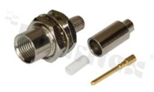 Connector; male; chassis; crimped on cable RG174; crimping tool N-HT336G (hex size 0.213")