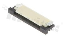 ZIF connector for FFC/FPC; pitch 0.50mm; 20-contacts; SMD; side entry; upper contacts