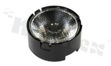 Soczewka do diod LED high power; kąt rozsyłu: 24 stopni FWHM; ilość diod: 1; rozmiar: okrąg 24.4mm; wysokość: 10.6mm; rodzaj materiału: PMMA; sposób mocowania: ramka