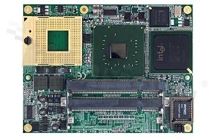 Socket M IntelCore 2 DuoCOM Express Type 2 Module with Intel 945GME + ICH7MChipset; 8 USB 2.0 ports