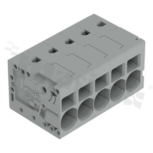 Listwa zaciskowa do PCB; przewód-płytka; na przewód 0.2 - 10.0 mm2 (24-8AWG); raster 7.5 mm; 5-torowa.; Push-in; szary; 600V/38A