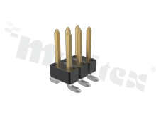 BergStik series; 2,54mm; nshrouded Vertical Header; 6 pin; double row; Surface Mount