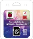 Karta pamięci; microSD; pojemność: 32GB; oprogramowanie: NOOBS; zastosowanie: instalacja systemu operacyjnego Raspberry Pi