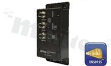 Przemysłowy splitter PoE Gigabit; norma kolejowa EN50155; 1 wejście 10/100/1000Base-T(X) M12 PoE IEEE 802.3at; 1 wyjście 10/100/1000Base-T(X) M12; 1 wyjście 12V @ 2.08A M12; temp. pracy: -25+70 st.C; zasilanie 37...57VDC; montaż na szynie DIN