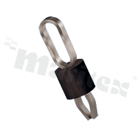 Test point; 0.38x0.81mm; phosphor bronze; silver plate; black; THT