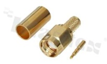 Plug SMA; male; straight; 50 Ohm; for cable RG58