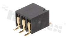 Pin Header; pitch 2.54mm; 2x3 pins; assembly: SMD; female; angled; double row