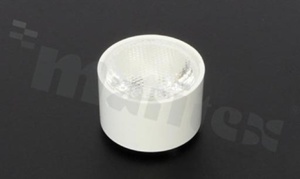 Lens for LED high power; angle: 32 degrees ; Number of LEDs: 1; Dimensions: round 17mm; Height: 10.5mm; material: PMMA; PC; Fastening: glue