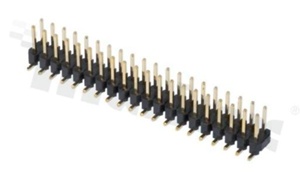 Listwa stykowa do PCB; w rastrze 2.54mm; 2x20 styków; montaż: SMD; męska; prosta; dwurzędowe; C=6.0 D=3.4 F=7.4