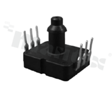 Gauge pressure sensor (positive); range: 200 kPa; accuracy: +-2%; working temp.: -40+125 deg.C; digitally amplified analog output; supply: 3.0 VDC; pin direction: normal; THT; tray