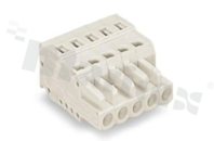Pluggable terminal block; 5.00mm pitch; 3-ways; female; for wire 2.50mm2 (28-12AWG); wire insertion direction same as plug-in direction; spring clamp; UL: 300V/15A