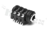 Connector: Jack 6.3mm; socket; female; ways: 3; angled 90st.; on panel mounting