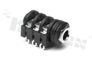 Złącze: Jack 6.3mm; gniazdo; żeńskie; tory: 3; kątowe 90st.; na panel