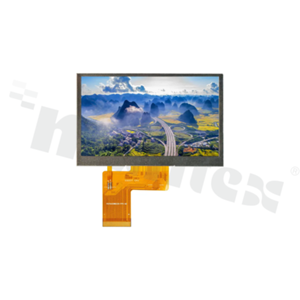 Display TFT; LCD 4.3"; 480xRGBx272 pixels; resistive touch panel RTP; IPS; white LED backlight; 250 cd/m2; 40 pins