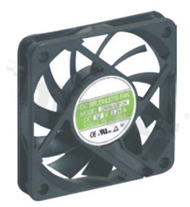Fan; DC; 0.21m3/min; 0.05A; 7.0-13.8VDC; 0.60W; 2000RPM; 22dBA; 26 AWG; plastic; -10+70 deg.C; 26g; 60x60x10mm
