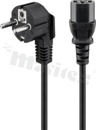 Extension power cord; 3 cores 1,0mm2 ; lenght 3.0m; EU plug <-> C13 plug; black;250V/10A