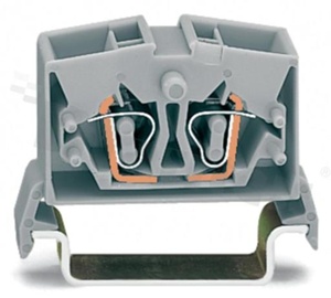 Din rail MINI terminal block ; TS35; for wire 0,08-2,5mm2 (28-12 AWG); spring clamp Cage-Clamp;orange; 800V/24A