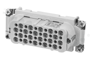 Heavy-Mate female connector; D series; 40-pin; size: E16; 250V; silver-plated contacts; screw-type