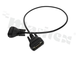 D-Sub Cable; 9-pin; male; shielded; double-sided; terminated with 0.76m cable; LSZH wire