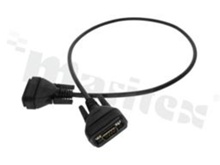 Kabel D-Sub; 9-stykowy; męski; ekranowany; dwustronny; zakończony kablem 0,76mb; przewód LSZH