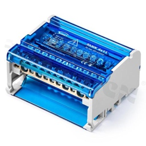 Modular distribution block for DIN rail; grey; four-pole; 7x6 mm2, 2x25 mm2, 2x35 mm2) ;500V ;125A