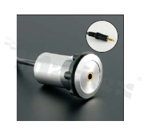 Gniazdo STEREO; żeńskie; otwór montażowy 22mm; podłączenie na wtyk STEREO męski; długosć przewodu 150cm; korpus srebrny; stop aluminium.