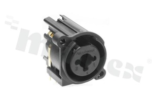 Złącze: XLR; 1/4" XLR; dual chassis mount C typ; PCB; latchless switching XLR