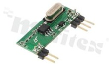 Module; ISM; receiver; 433MHz; -114dBm; ASK/OOK; 4.5-5.5V; THT