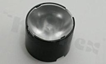 Soczewka do diod LED high power; kąt rozsyłu: 11 do 15 stopni FWHM; ilość diod: 1; rozmiar: okrąg 22mm; wysokość: 14.7mm; rodzaj materiału: PMMA; PC; sposób mocowania: taśma