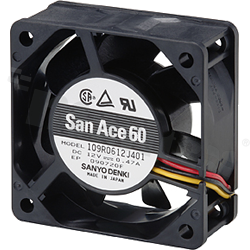 Fan; DC; 24VDC; 60x60x25mm; 0.72m3/min; 37.0dB.
