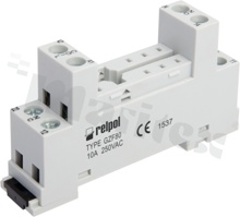 Socket for relay RM84, RM85, RM87L; RM87P; 8 PIN; 10A; mounting: panel; DIN; 10A/250VAC
