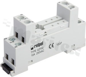 Socket for relay RM84, RM85, RM87L; RM87P; 8 PIN; 10A; mounting: panel; DIN; 10A/250VAC