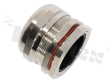 Dławnica kablowa M50; mosiężna niklowana; M50x1.5 32-38mm; flat O-ring; z nakrętką; na klucz 57;EX