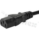 Kable zasilające, komputerowe; 2.5 m; -40 st.C - 70 st.C; Black; 10 A
