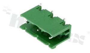 Listwa zaciskowa rozłączalna; w rastrze 7.50mm; 3-torowa; męska; kątowa; otwarta; UL 300V/15A; TUV:400V/20A