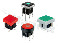 Personalizowany przełącznik Tact Switch z podświetleniem; SMD lub THT; wymiary montażowe 7.8x6.8; pionowy; o sile nacisku 180gf lub 250gf.