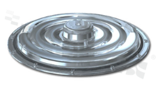 Lens for LED high power; angle: 87 degrees ; Number of LEDs: 150; Dimensions: diameter 300.00mm; Height: 38.86mm; material: PC; Fastening: screw