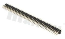 Listwa stykowa do PCB; w rastrze 2.54mm; 2x40 styków; montaż: THT; męska; prosta; dwurzędowa