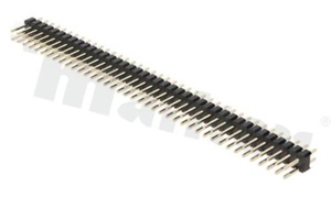 Pin Header; pitch 2.54mm; 2x40 pins; assembly: THT; male; straight; double row