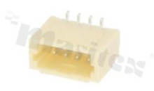 Header for PCB; pitch 1.00mm; 4-contacts; SMD; male; top entry; 50V/1A
