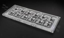 Soczewka do diod LED high power; mid power; kąt rozsyłu: asymetryczny ; ilość diod: 12; rozmiar: 71x173mm; wysokość: 9.2mm; rodzaj materiału: PMMA; sposób mocowania: śruby