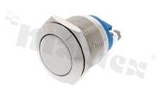 Push button switch; monostable; 19mm; screw terminal; stainless steel; IP65.