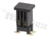 Pin Header; pitch 2.54mm; 2x2 pins; assembly: SMD; male; straight; double row