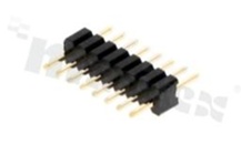 Listwa stykowa do PCB; w rastrze 1,27mm; 1x8 styków; montaż THT; męska; prosta; jednorzędowa 2.6X2.6X7.2