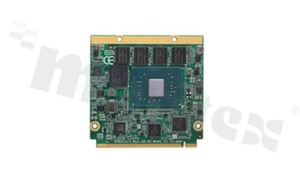 Qseven single boardComputer; Intel Pentium N4200/Celeron N3350; up to 4GB RAM; 2x SATA; 6xUSB; LAN; DDI; LVDS; Audio; LPC; SPI; TX/RX; I2C; SDIO; SMBus; 8-bit GPIO; operating temperature: -20+70C; supply: 5V